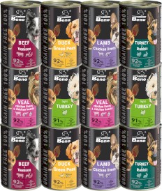 SUPER BENO Adult Bezbożowe Kąski w sosie MIX SMAKÓW 12x415g - Zdjęcie główne
