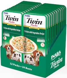 INABA Dog Twin Packs Chicken Vegetables Recipe Kurczak Warzywa 2x40g - Zdjęcie nr 4