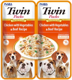 INABA Dog Twin Packs Chicken Vegetables Beef Recipe 2x40g - Zdjęcie główne