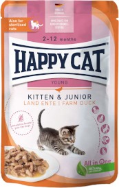HAPPY CAT Kitten / Junior Farm Duck Kaczka w sosie 85g - Zdjęcie główne