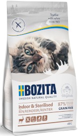 BOZITA Indoor / Sterilised Reindeer Renifer bez zbóż dla kota 400g - Zdjęcie główne