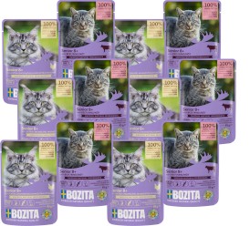 BOZITA Senior 8+ Delicate Meat Menu Kawałki mięs w sosie bez zbóż dla kota 12x85g - Zdjęcie nr 2