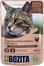 BOZITA Chicken Liver Wątróbka Kurczaka w galaretce bez zbóż dla kota 85g - Zdjęcie główne