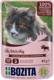 BOZITA Reindeer Kawałki Łosia w galaretce bez zbóż dla kota 85g - Zdjęcie główne