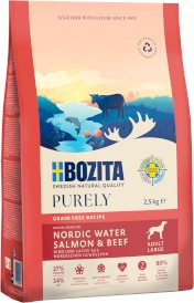 BOZITA Purely Adult Large Salmon / Beef bez zbóż dla psa 2,5kg - Zdjęcie główne