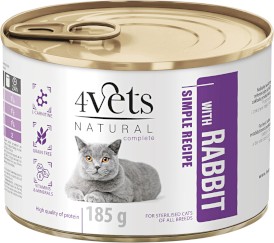 4VETS Natural Sterilised z Królikiem dla kota 185g - Zdjęcie główne