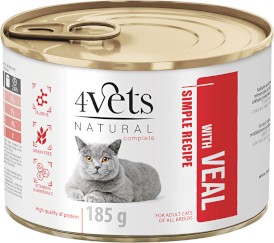 4VETS Natural z Indykiem dla kota 185g - Zdjęcie główne