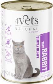 4VETS Natural Sterilised z Królikiem dla kota 400g - Zdjęcie główne