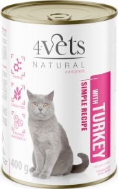 4VETS Natural z Indykiem dla kota 400g - Zdjęcie główne