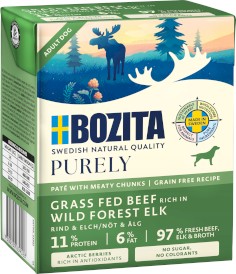 BOZITA Purely Adult Wołowina / Łoś bez zbóż dla psa Tetra Recart 370g - Zdjęcie główne