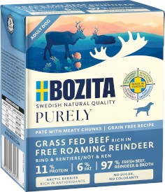BOZITA Purely Adult Wołowina / Renifer bez zbóż dla psa Tetra Recart 370g - Zdjęcie główne