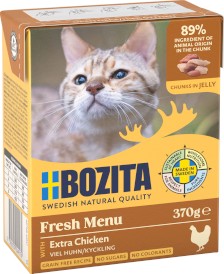 BOZITA Fresh Menu Extra Kurczak w galaretce bez zbóż dla kota Tetra Recart 370g - Zdjęcie główne