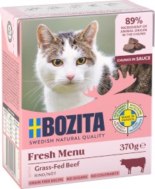 BOZITA Fresh Menu Wołowina w sosie bez zbóż dla kota Tetra Recart 370g - Zdjęcie główne