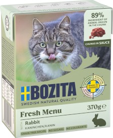 BOZITA Fresh Menu Królik w sosie bez zbóż dla kota Tetra Recart 370g - Zdjęcie główne