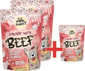 MR.BANDIT Chicken BEEF Kurczak Wołowina 2x380g +180g GRATIS! - Zdjęcie główne