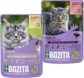 BOZITA Senior 8+ Beef Kawałki Wołowiny w sosie bez zbóż dla kota 85g - Zdjęcie nr 2