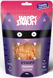HAPPY SNACKY Treats Paski z Kurczaka dla kota 80g - Zdjęcie główne