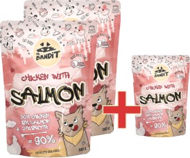 MR.BANDIT Chicken SALMON Kurczak Łosoś 2x380g +180g GRATIS! - Zdjęcie główne