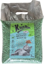 KITTY KISS Żwirek sojowy zbrylający Trawa 3kg - Zdjęcie główne