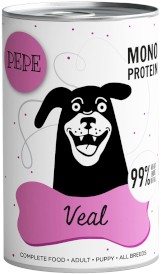 PAKA ZWIERZAKA PEPE Mono Protein Veal Cielęcina 400g - Zdjęcie główne