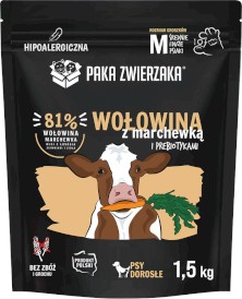 PAKA ZWIERZAKA Wołowina z Marchewką M bez zbóż 1,5kg - Zdjęcie nr 2