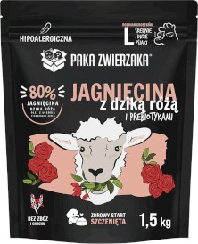 PAKA ZWIERZAKA Jagnięcina Dzika Róża L dla szczeniąt 1,5kg - Zdjęcie nr 2