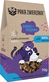 PAKA ZWIERZAKA Samo Mięsko Liofilizowane 100% Królik 70g - Zdjęcie główne