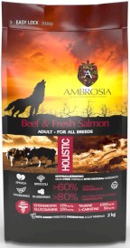 AMBROSIA Adult Dog Beef / Fresh Salmon Wołowina i Świeży Łosoś 2kg - Zdjęcie nr 2