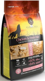 AMBROSIA Dog Puppy Growth Chicken / Fresh Fish Kurczak i Świeża Ryba 6kg - Zdjęcie główne