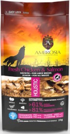 AMBROSIA Dog Puppy Large Growth Fresh Chicken / Salmon Fish Świeży Kurczak i Łosoś 2kg - Zdjęcie nr 2