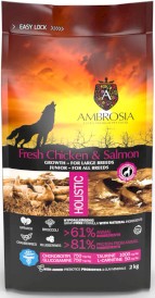 AMBROSIA Dog Puppy Large Growth Fresh Chicken / Salmon Fish Świeży Kurczak i Łosoś 12kg - Zdjęcie nr 2