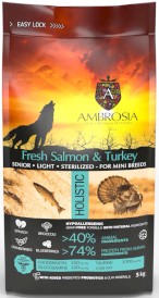 AMBROSIA Dog Senior Mini Light Sterilized Fresh Salmon / Turkey Świeży Łosoś i Indyk 5kg - Zdjęcie nr 2