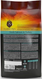 AMBROSIA Dog Senior Mini Light Sterilized Fresh Salmon / Turkey Świeży Łosoś i Indyk 1,5kg - Zdjęcie nr 3