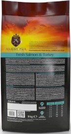 AMBROSIA Dog Senior Mini Light Sterilized Fresh Salmon / Turkey Świeży Łosoś i Indyk 5kg - Zdjęcie nr 3