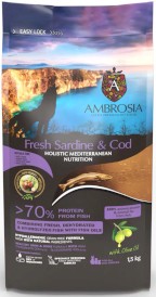 AMBROSIA Dog Senior Light Mediterranean Fresh Sardine / Cod Świeże Ryby 5kg - Zdjęcie nr 2