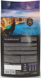 AMBROSIA Dog Senior Light Mediterranean Fresh Sardine / Cod Świeże Ryby 1,5kg - Zdjęcie nr 3