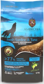AMBROSIA Dog Adult Mediterranean Fresh Sardine / Tuna Świeże Ryby 5kg - Zdjęcie nr 2