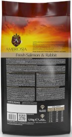 AMBROSIA Dog Adult Mini Sensitive Fresh Salmon / Rabbit Świeży Łosoś i Królik 1,5kg - Zdjęcie nr 3