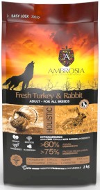 AMBROSIA Adult Dog Sensitive Fresh Turkey / Rabbit Świeży Indyk i Królik 2kg - Zdjęcie nr 2