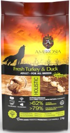 AMBROSIA Adult Dog Fresh Turkey / Duck Świeży Indyk i Kaczka 12kg - Zdjęcie nr 2