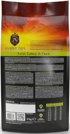 AMBROSIA Adult Dog Fresh Turkey / Duck Świeży Indyk i Kaczka 12kg - Zdjęcie nr 3