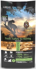 AMBROSIA Cat Senior / Adult Sterilized Light Fresh Turkey / Herring Świeży Indyk i Śledź 1,5kg - Zdjęcie nr 2
