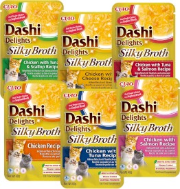 INABA Cat Dashi Delights Kawałki Kurczaka z Tuńczykiem i Łososiem w bulionie 40g - Zdjęcie nr 7