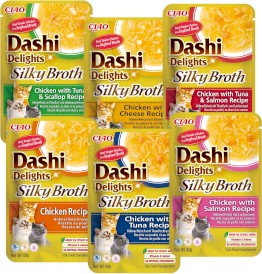 INABA Cat Dashi Delights Kawałki Kurczaka z Łososiem w bulionie 40g - Zdjęcie nr 7