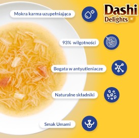 INABA Cat Dashi Delights Kawałki Kurczaka z Tuńczykiem i Łososiem w bulionie 40g - Zdjęcie nr 4