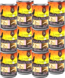 AMBROSIA Dog Puppy Growth Chicken / White Fish Kurczak i Białoryby bez zbóż 12x400g - Zdjęcie główne