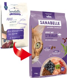 BOSCH Sanabelle Adult Ostrich / Blueberries Struś z Borówką 2kg - Zdjęcie nr 5