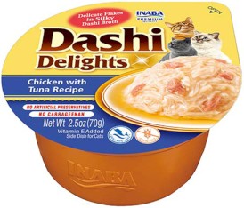 INABA Cat Dashi Delights Kawałki Kurczaka z Tuńczykiem w bulionie 70g - Zdjęcie główne