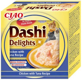 INABA Cat Dashi Delights Kawałki Kurczaka z Tuńczykiem w bulionie 70g - Zdjęcie nr 2