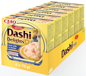 INABA Cat Dashi Delights Kawałki Kurczaka z Tuńczykiem w bulionie 70g - Zdjęcie nr 3